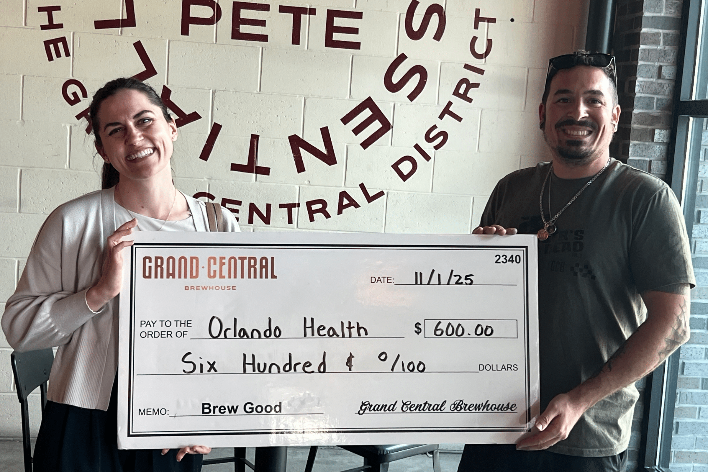 Orlando Health Brew Good Partner Check Presentation