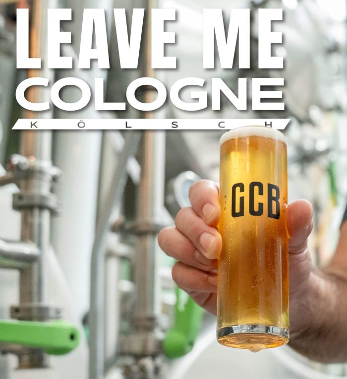 Leave Me Cologne Kolsch in a Stange glass